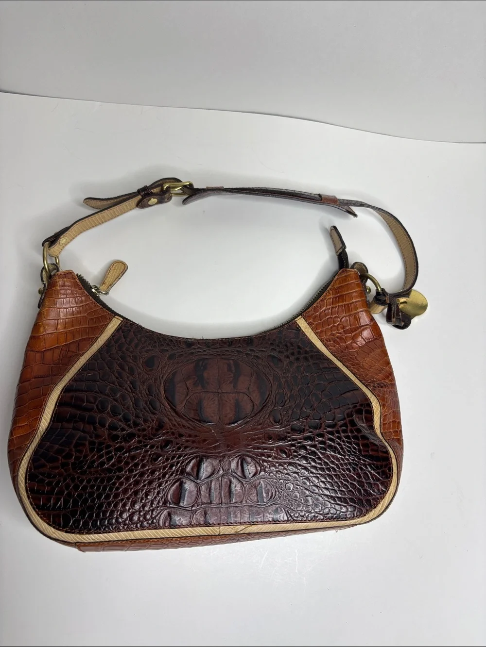 Brahmin croc embossed